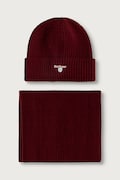 Barbour komplet męski z bawełny bordowy MGS0107