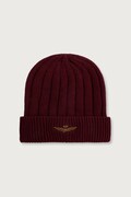 Aeronautica Militare czapka beanie męska bawełniana bordowa CU0098UL00485