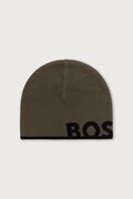 BOSS Green czapka męska z dodatkiem wełny Reviso_Beanie zielona 50572050