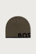 BOSS Green czapka męska z dodatkiem wełny Reviso_Beanie zielona 50572050