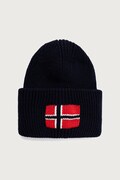 Napapijri czapka beanie męska z wełną Evei granatowa NP0A8AM21761