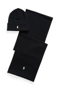 Polo Ralph Lauren czapka i szalik męskie bawełniane czarne 710B28980