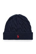 Polo Ralph Lauren czapka męska wełniana granatowa 710B23668