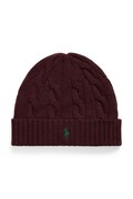 Polo Ralph Lauren czapka męska wełniana bordowa 710B23668