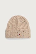 Tommy Hilfiger beanie kapa za muškarce s vunom bež AM0AM14710