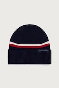 Tommy Hilfiger beanie kapa za muškarce s vunom mornarsko plava AM0AM14534