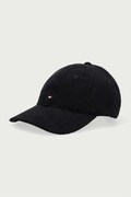 Tommy Hilfiger czapka bejsbolówka męska sztruksowa czarna AM0AM14530