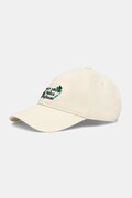 Drôle de Monsieur Vine Embroidered Slogan czapka z daszkiem bawełniana męska beżowa L-CP206-CO138