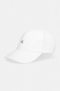 Calvin Klein czapka bejsbolówka męska bawełniana biała LV04D5133G