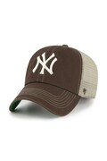 47 brand czapka z daszkiem z dodatkiem wełny MLB New York Yankees brązowa B-TRWLR17GWP-BW