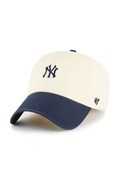 47 brand czapka z daszkiem bawełniana MLB New York Yankees beżowa B-BSRBT17GWS-NTA