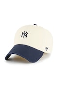 47 brand czapka z daszkiem bawełniana MLB New York Yankees beżowa B-BSRBT17GWS-NTA