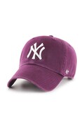 47 brand czapka z daszkiem bawełniana MLB New York Yankees fioletowa B-NLRGW17GWS-PJ