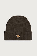 Maison Kitsuné Baby Fox czapka beanie wełniana zielona PW06103KT1022