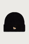 Maison Kitsuné Baby Fox czapka beanie wełniana czarna PW06103KT1022