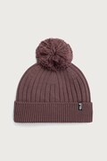 Jack Wolfskin czapka z pomponem z wełną fioletowa A66177