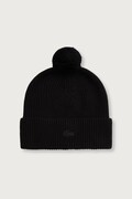 Lacoste czapka z pomponem z wełną czarna RB7028