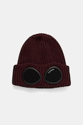 C.P. Company czapka beanie wełniana bordowa 21CMAC742A005509A