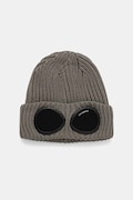 C.P. Company czapka beanie wełniana zielona 21CMAC742A005509A