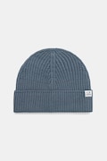 C.P. Company czapka beanie z wełny merino niebieska 21CMAC137A005509A