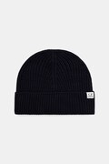 C.P. Company czapka beanie z wełny merino granatowa 21CMAC137A005509A