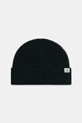 C.P. Company czapka beanie z wełny merino zielona 21CMAC137A005509A