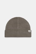 C.P. Company czapka beanie z wełny merino szara 21CMAC137A005509A