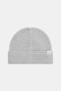 C.P. Company czapka beanie z wełny merino szara 21CMAC137A005509A