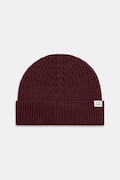 C.P. Company czapka beanie z wełny merino bordowa 21CMAC137A005509A