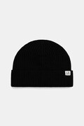 C.P. Company czapka beanie z wełny merino czarna 21CMAC137A005509A