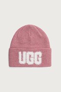 UGG czapka beanie z dodatkiem wełny różowa 105248