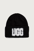 UGG czapka beanie z dodatkiem wełny czarna 105248