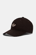 adidas Originals czapka z daszkiem z bawełną Adicolor brązowa KR1660