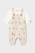 Mayoral Newborn трикотажний комплект для немовлят бавовняний з еластаном бежевий 2663