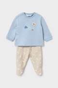 Mayoral Newborn трикотажний комплект для немовлят бавовняний з еластаном блакитний 2520
