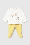 Mayoral Newborn трикотажний комплект для немовлят бавовняний з еластаном жовтий 2520