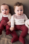 Mayoral Newborn každodenní set kojenecký bavlněný červený 2505