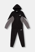 Puma dres dziecięcy z bawełną ESS BLOCK Full-Zip Sweat Suit czarny 695219