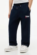 Tommy Hilfiger spodnie dresowe dziecięce bawełniane granatowe regular waist KB0KB10593