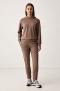 EA7 Emporio Armani komplet dresowy damski brązowy AF10443.7W001949