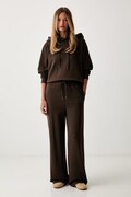 Twinset set di tuta da donna in cotone marrone 262TP272B