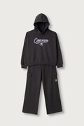 Converse komplet dresowy dziecięcy z bawełną czarny 4CJ062