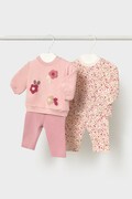 Mayoral Newborn komplet niemowlęcy bawełniany z elastanem różowy 2759