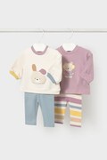 Mayoral Newborn комплект для немовлят бавовняний з еластаном фіолетовий 2759