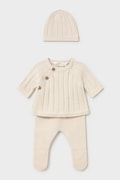 Mayoral Newborn комплект за бебе от памук бежов 2511