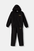 Puma dres dziecięcy z bawełną ESS SCRIPT Sweat Suit czarny 695209