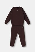 Puma komplet dresowy dziecięcy z bawełną Loungewear Sweat Suit brązowy 689727