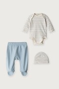 United Colors of Benetton komplet codzienny niemowlęcy bawełniany z elastanem niebieski 3UMRAK01X