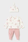 Mayoral Newborn комплект для немовлят бавовняний з еластаном рожевий 2517