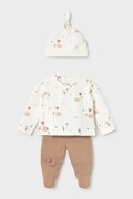 Mayoral Newborn комплект для немовлят бавовняний з еластаном коричневий 2517